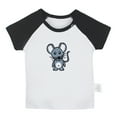 thumbnail image 1 of Little Baby Cute T shirt For Baby, Newborn Babies Animal Mouse T-shirts, Infant Tops, 0-24M Kids Graphic Tees Clothing (Short Black Raglan T-shirt, 18-24 Months), 1 of 4