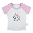 thumbnail image 1 of Little Baby Cute T shirt For Baby, Newborn Babies Animal Mouse T-shirts, Infant Tops, 0-24M Kids Graphic Tees Clothing (Short Pink Raglan T-shirt, 6-12 Months), 1 of 4