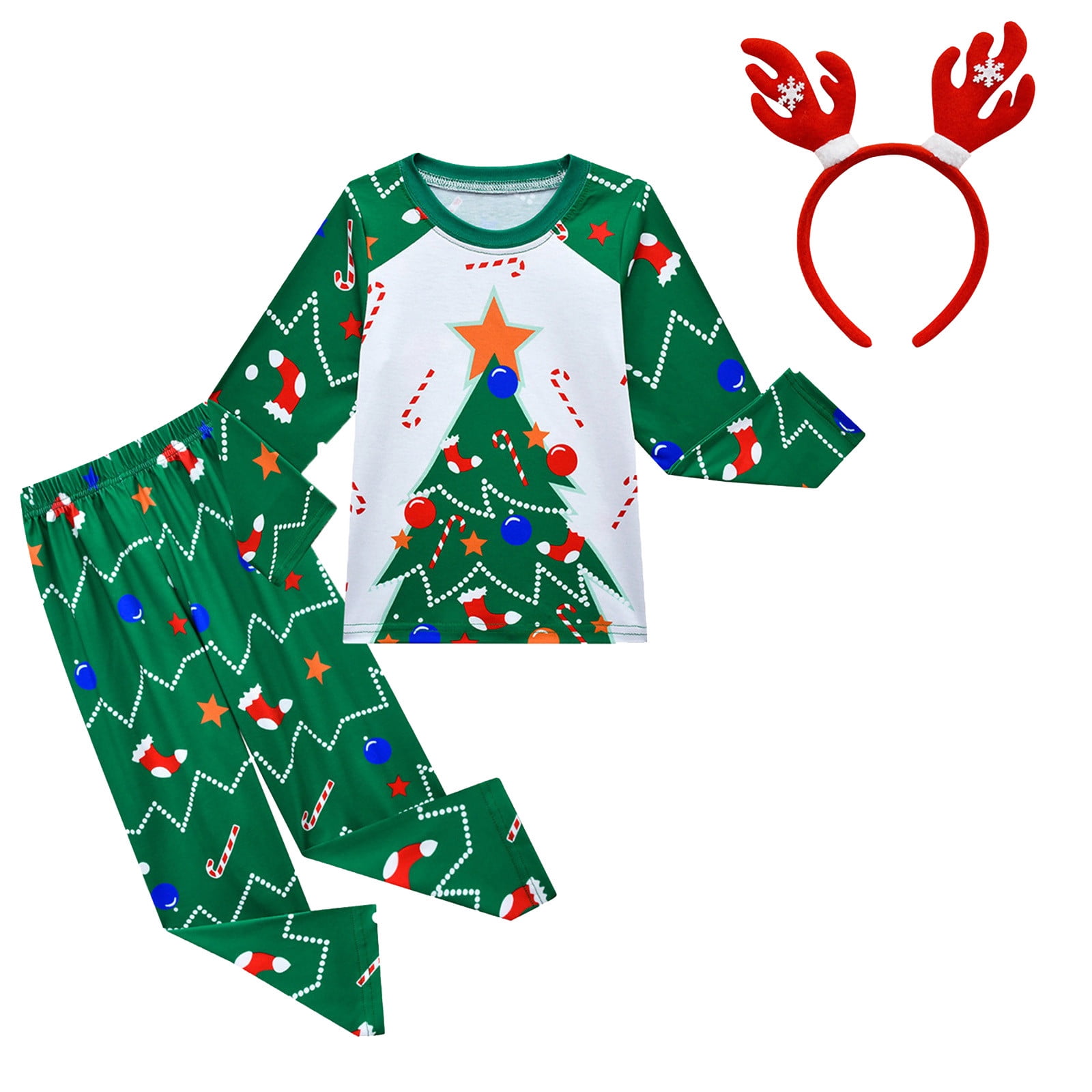 Little Baby Girl Christmas Outfit Kids Pajamas Long Sleeve Matching