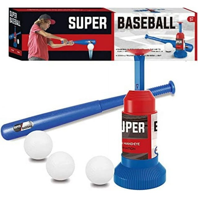 Little Bado Toddlers Baseball Tball Set Toy Adjustable Bat Outdoor Play