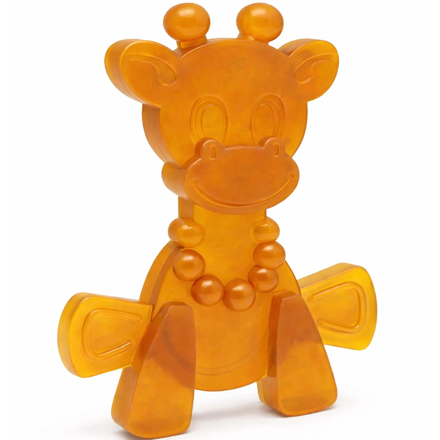 Bambeado Amber Baby Teether Toy - Natural Rubber Giraffe Teething Sidekick
