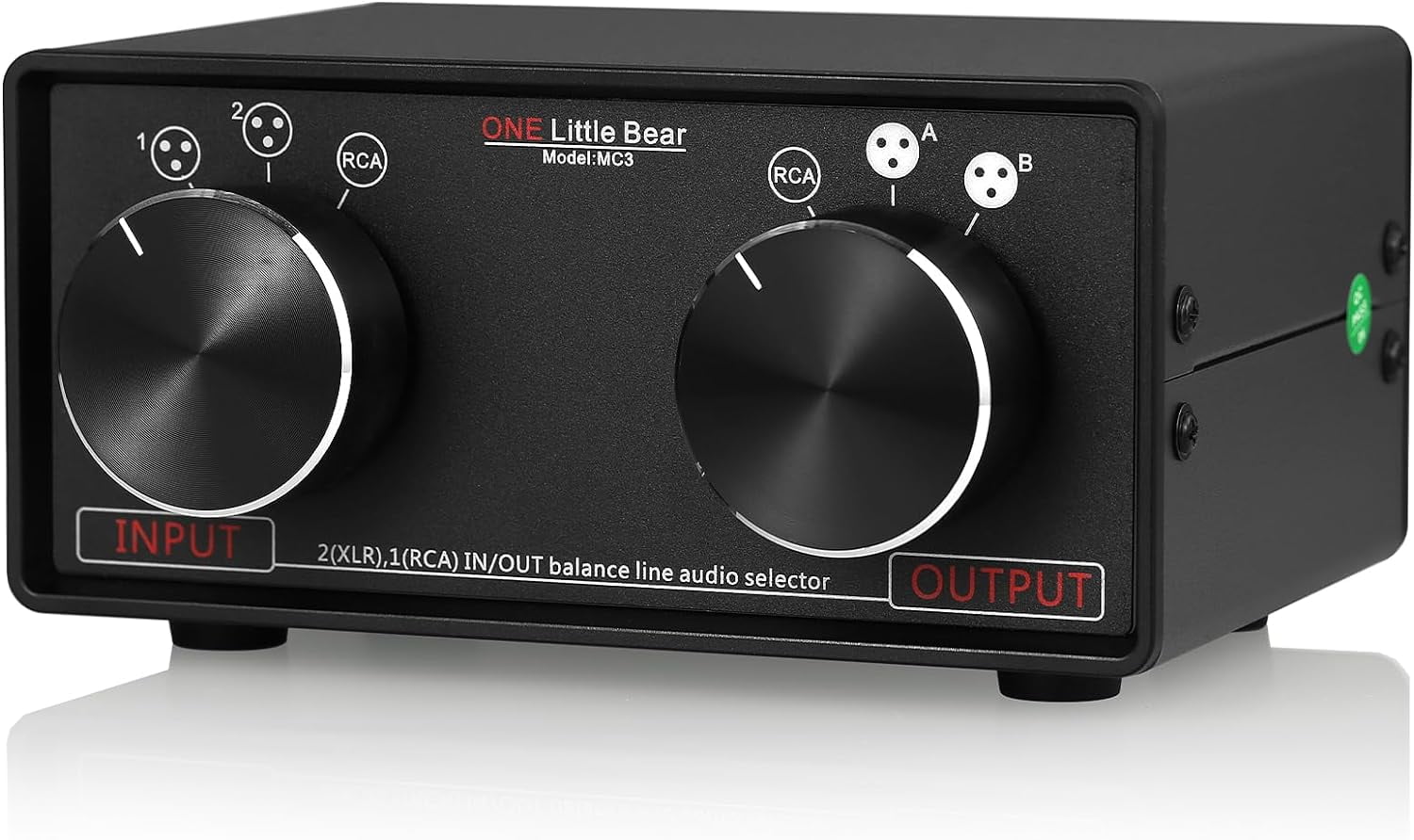 AtDcNeVh XLR 3 In 1 Out Audio Switcher, 3-Way XLR Balanced