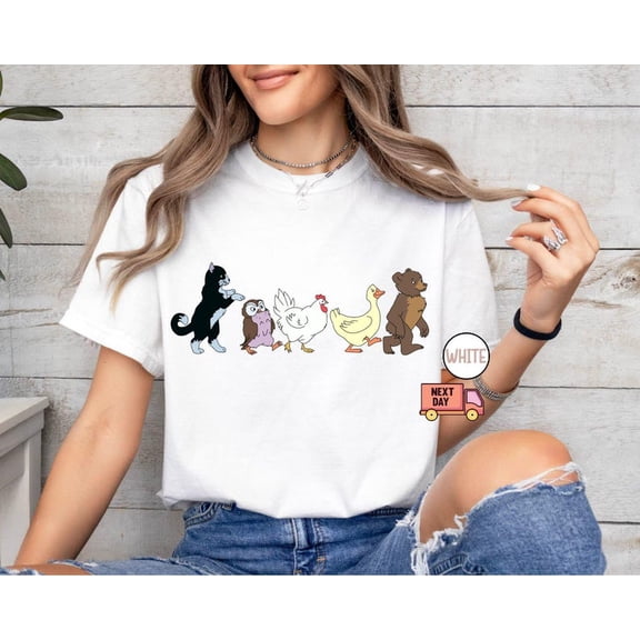 Little Bear Shirt, Cute Shirt, Animal Lover Shirt, Animal, Mom Shirt, Animated Tv Show Shirt, Gift, Cute Animal Shirt WHITE Unisex S-5XL Hot Trending Shirt, Vintage Birthday Gift