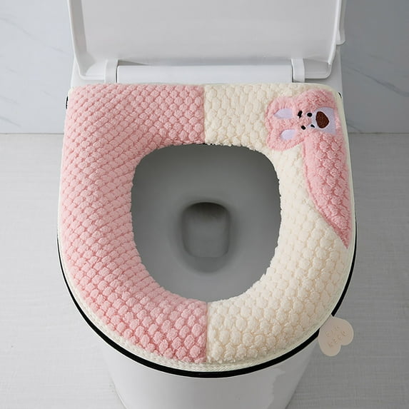 Little Bears Toilet Seat Cushion with Adhesive Buckle and Handle, Soft Comfortable Cover for Bathroom, Easy to Clean and Universal Fit, Suitable for All Ages