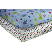 Little Bedding by NoJo Monster Babies - 2 Count Crib Sheet Set