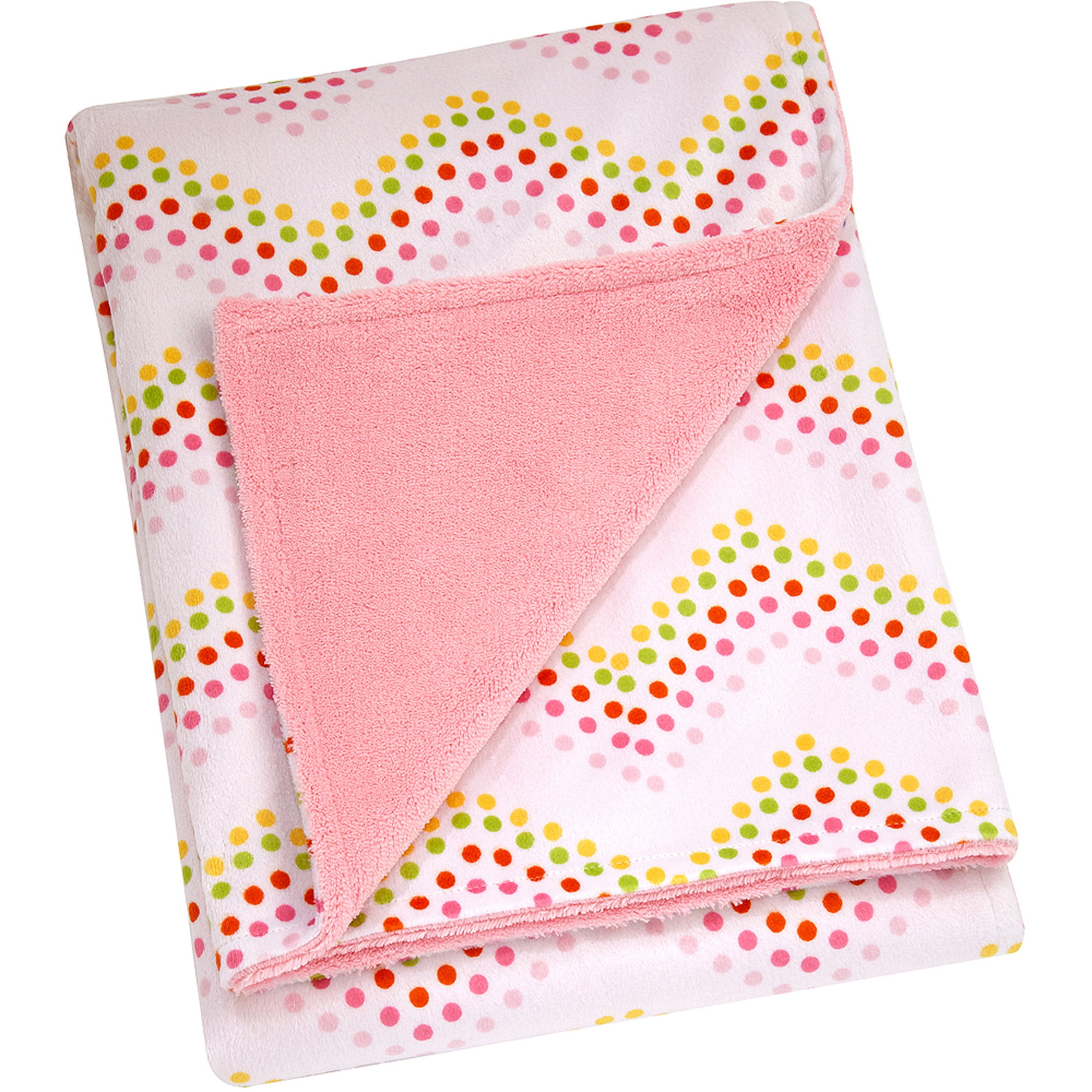 Little Bedding by Nojo Floral Fusion Printed Velboa Blanket, Chevron