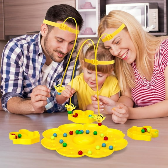 Little Bee Magnetic Bead Fishing Game - Early Education Toy for Color Cognition, Interactive Desktop Game, Help Develop Hand-Eye Coordination