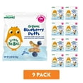 thumbnail image 1 of Little Bellies Organic Blueberry Puffs, Baby & Toddler Puff Snack, Age 7+ Months, 0.42 oz Bag (9 Pack), 1 of 7
