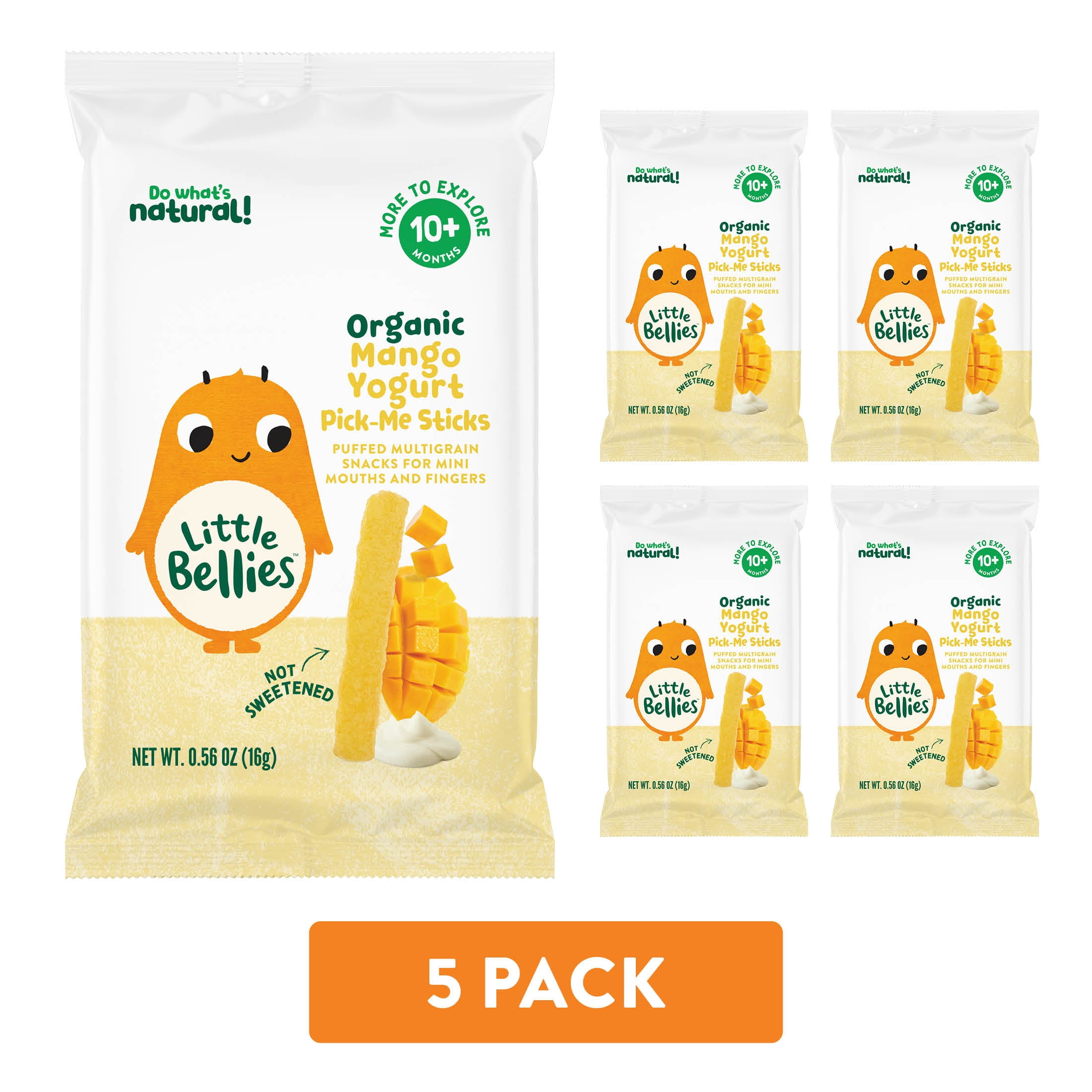 Little Bellies Organic Mango Yogurt Pick-Me Sticks 0.56 oz (5 PACK)