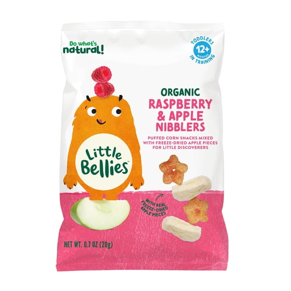 Little Bellies Organic Raspberry & Apple Nibblers 0.7 oz