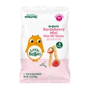 Little Bellies Organic Strawberry Mini Pick-Me Sticks 4pk 1.4 oz. Bag
