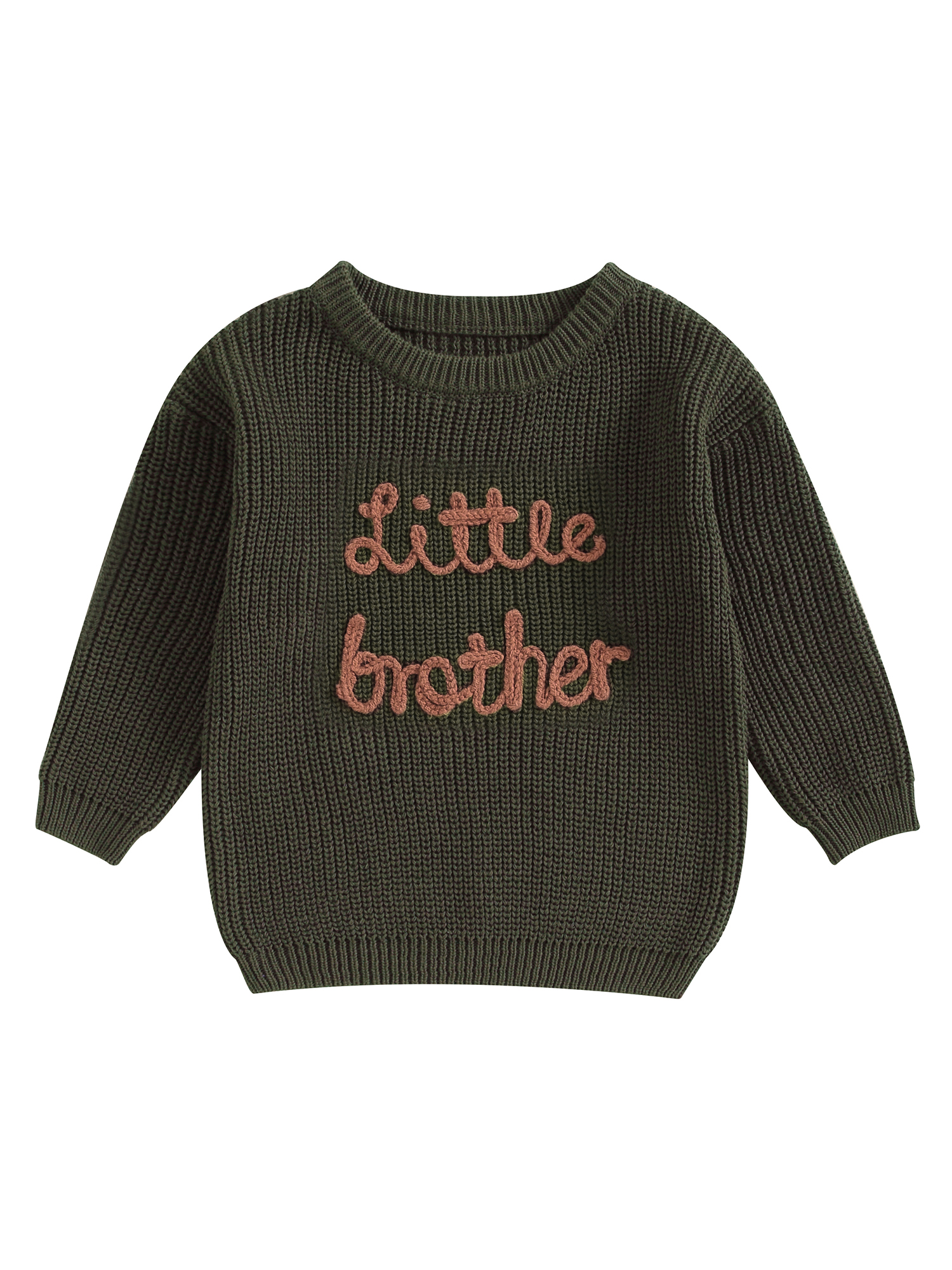 Little Big Brother Matching Outfits Toddler Baby Boy Sweater Letter Embroidery Long Sleeve Crew Neck Sweatshirt Walmart