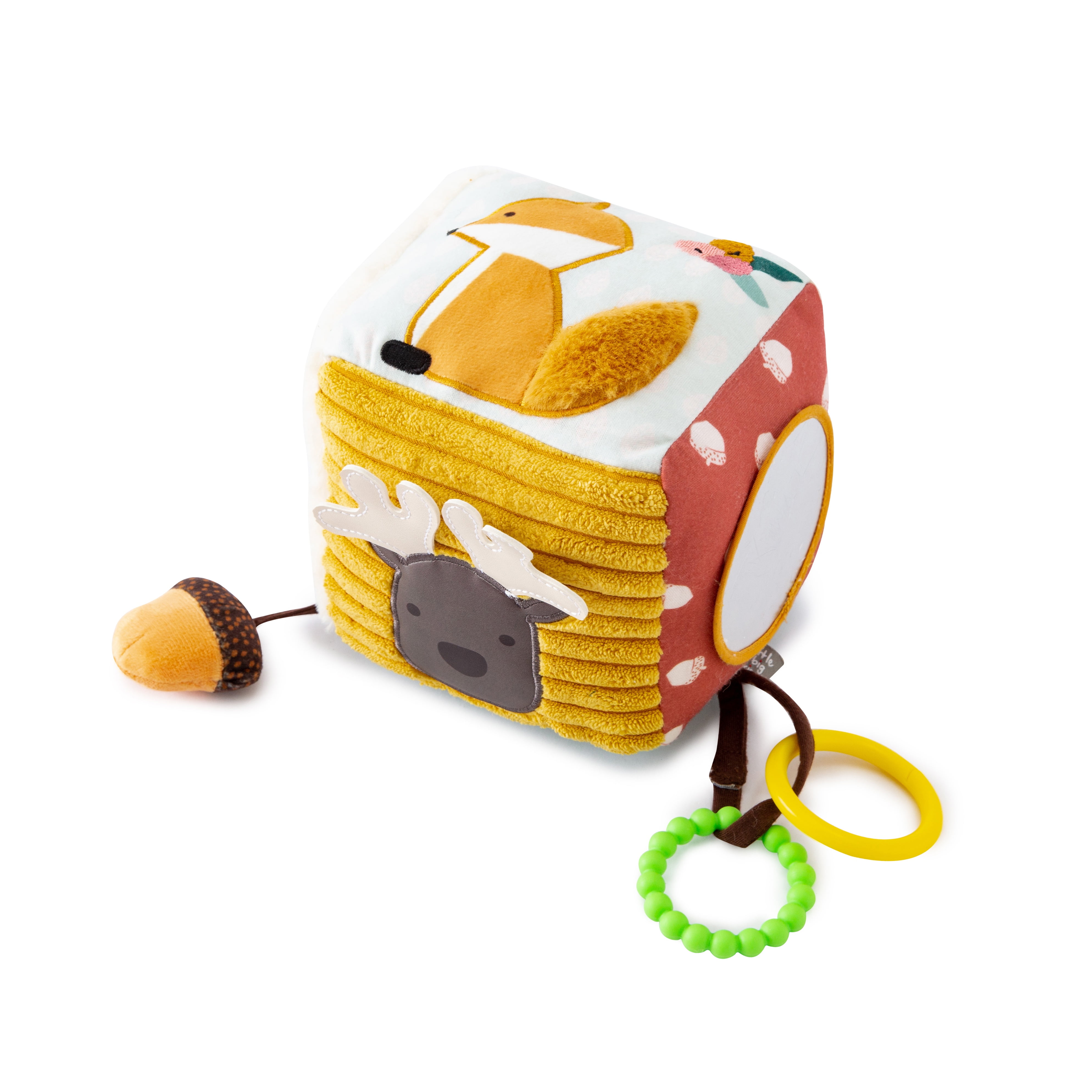 Little Big Friends Soft Activity Cube Sensory Toy for Infants & Toddlers in Forest Theme