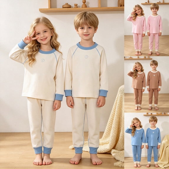 Little & Big Girls Cotton Knit Pajama 2 Piece Pants Summer Pj Set,relaxed‑fit 6-12 Months 12-24 Months 2t 3t 4t 5t 6t 7t 8t 9t Children Beige 18-24 Months