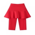 thumbnail image 1 of Little/Big Girls Footless Leggings with Ruffle Tutu Skirt Pants Stretchy Cotton Pantskirt Girls Skirt Leggings 3-11 Years, 1 of 10