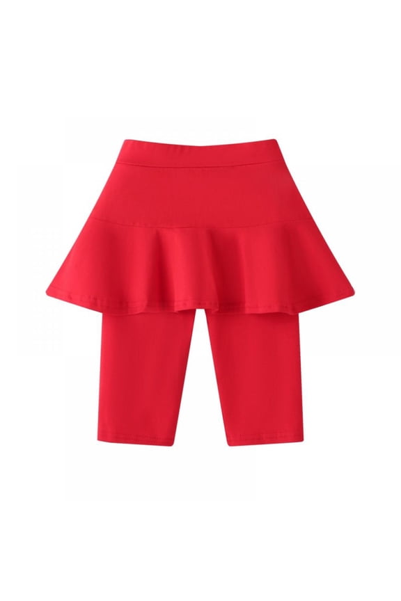 Girls Skirt Leggings Ruffle Tutu Pants Kids Footless Tights 3-11 Years