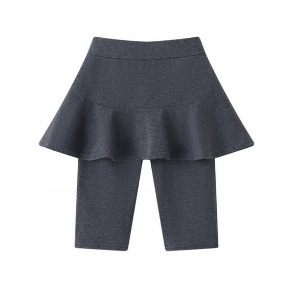 Little/Big Girls Footless Leggings with Ruffle Tutu Skirt Pants Stretchy Cotton Pantskirt Girls Skirt Leggings 3-11 Years