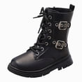 thumbnail image 1 of Little/Big Girls' Short Boots Fashion Little Girl Leather Boots Casual Shoes, 1 of 9