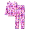 thumbnail image 1 of Topgal Little & Big Girls Tie Dye Yellow Purple Butterfly Pajamas Long Sleeves & Pants 2-Piece Clothes Set Cute Jammies Size 16, 1 of 6