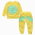 thumbnail image 1 of Girls Clothes Girl Outfits Casual Long Sleeve Tops + Pants 2 Piece Fall Winter Clothes Set 6 12 18 Months 2T 3T 4T 5T ChildrenYellow,2-3 Years, 1 of 7