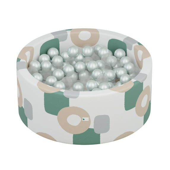 Little Big Playroom | Foam Ball Pit for Babies and Toddlers | Includes 200 Balls (Organic Shapes)