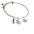 thumbnail image 1 of Little Bird Initial - D - Best Friend Heart Expandable Bangle Bracelet, 1 of 1