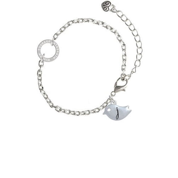 Little Bird Initial - J - Courage Strength Wisdom Ring Zoe Bracelet