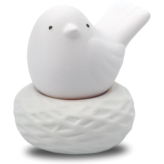 Little Bird Nest, Non-Electric Ceramic Diffusers for Essential Oils and Aromatherapy Fragrance, White Ceramic Diffusers in Car or Bathroom and Desk Office Decor, White Vase