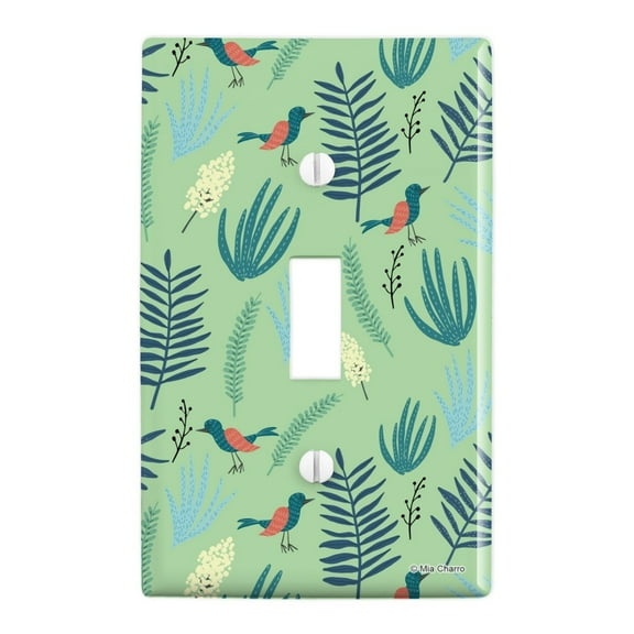 Little Bird Pattern Plastic Wall Decor Toggle Light Switch Plate Cover