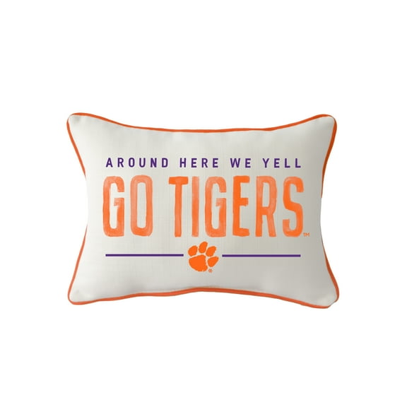 Little Birdie  Clemson Tigers Rectangular Piped Pillow