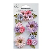 Little Birdie Fairy Garden Paper Flowers - Fairy Sparkle, Pkg of 5