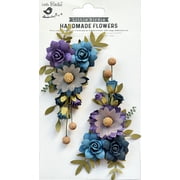 Little Birdie Fairy Rosa Paper Flowers 2/Pkg-Purple Passion