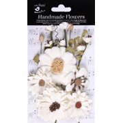 Little Birdie Heleen Paper Flowers - Ivory Pearl, Pkg of 12