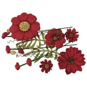 Little Birdie Heleen Paper Flowers - Cardinal Red, Pkg of 12