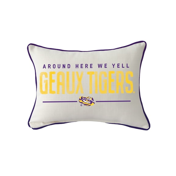 Little Birdie LSU Tigers Rectangular Piped Pillow