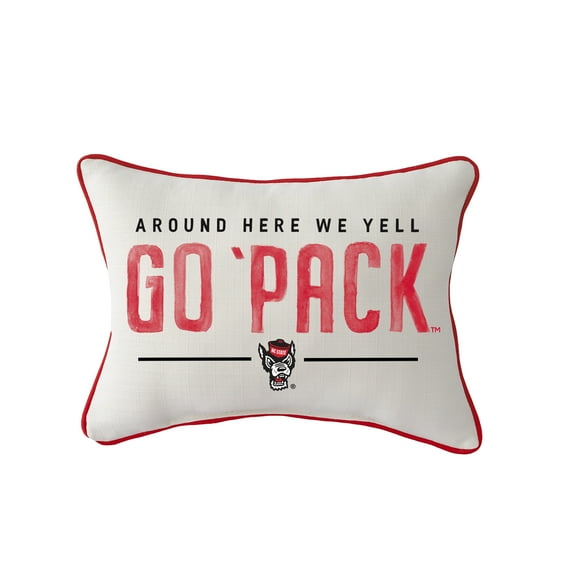 Little Birdie NC State Wolfpack Rectangular Piped Pillow