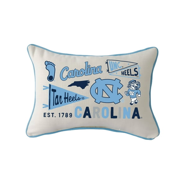 Little Birdie North Carolina Tar Heels Rectangular Piped Pillow