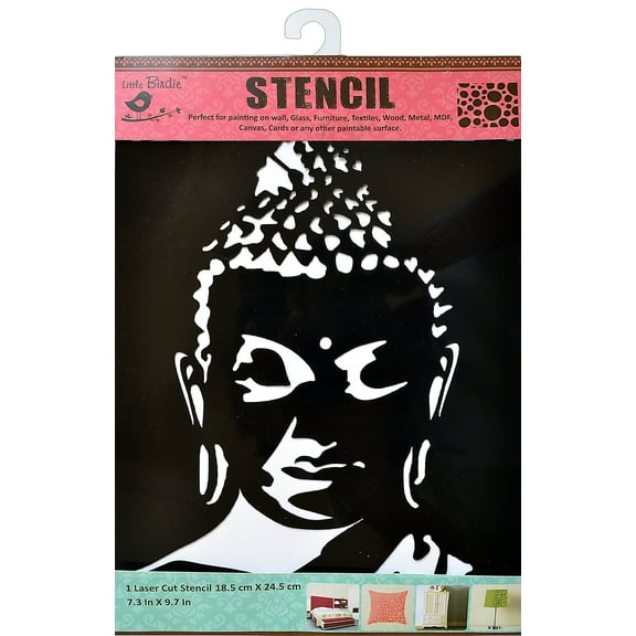 Little Birdie Reusable Stencil 7.3"X9.7"-Buddha's Blessings