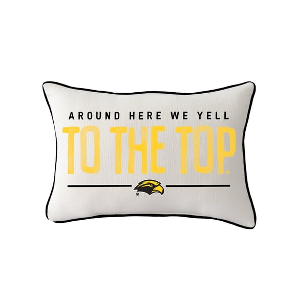 Little Birdie Southern Miss Golden Eagles Rectangular Piped Pillow