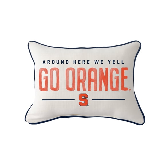 Little Birdie  Syracuse Orange Rectangular Piped Pillow