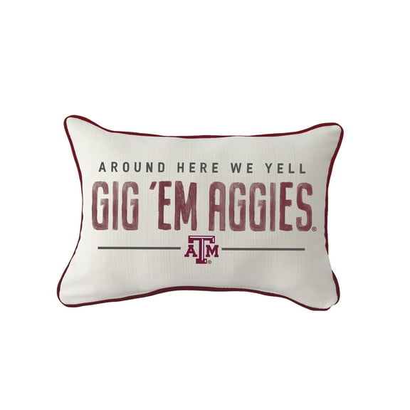 Little Birdie  Texas A&M Aggies Rectangular Piped Pillow