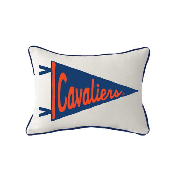 Little Birdie Virginia Cavaliers Pennant Piped Pillow