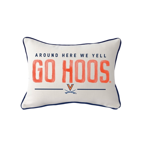 Little Birdie Virginia Cavaliers Rectangular Piped Pillow