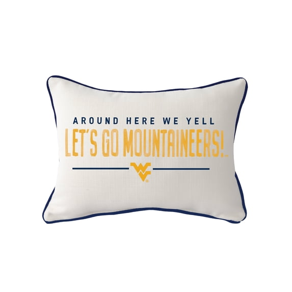 Little Birdie West Virginia Mountaineers Rectangular Piped Pillow