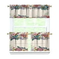 thumbnail image 1 of Little Birds and Flowers 3-Piece Kitchen Curtains Set Kitchen Curtains Sets with Valance for Windows Rod Pocket Machine Washable Kitchen Decor Decorations (54"x18"+2x27.5"x24"), 1 of 6