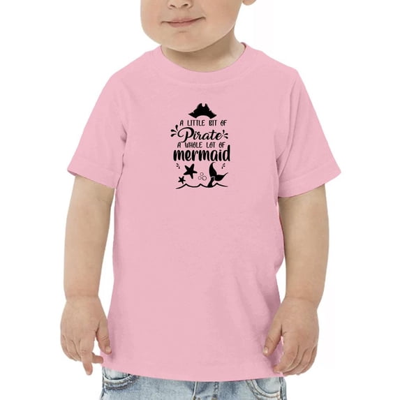 Little Bit Pirate And Mermaid T-Shirt Toddler -Image by Shutterstock, 3 Toddler