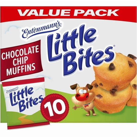 Little Bites Chocolate Chip Muffins, 10 packs, Mini Muffins, 16.5 oz Multipack (Pack of 2)