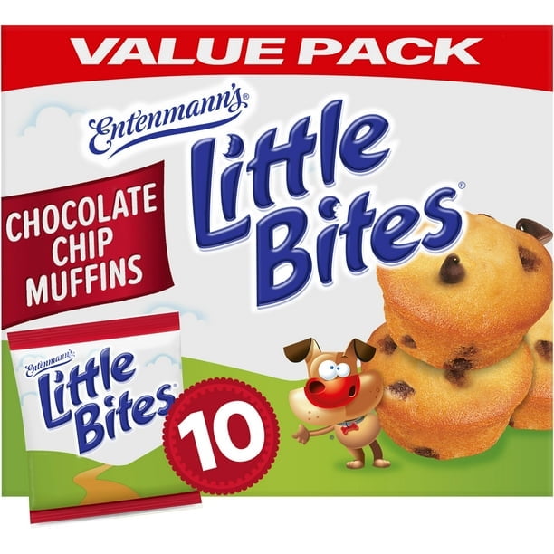 Little Bites Chocolate Chip Muffins, 10 packs, Mini Muffins, 16.5 oz Multipack (Pack of 2)