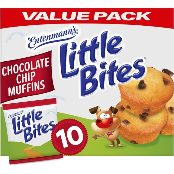 Little Bites Chocolate Chip Muffins, 10 packs, Real Chocolate Mini Muffins, 16.5 oz Multipack