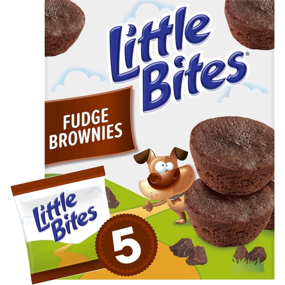 Little Bites Fudge Brownies, 5 packs, Made with Real Chocolate Mini Muffins, 9 oz Multipack